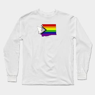 Progress Pride flag - Washington Long Sleeve T-Shirt